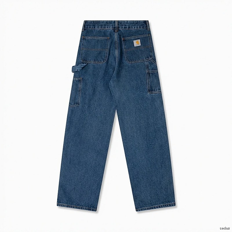 Carhartt workwear style dark blue jeans