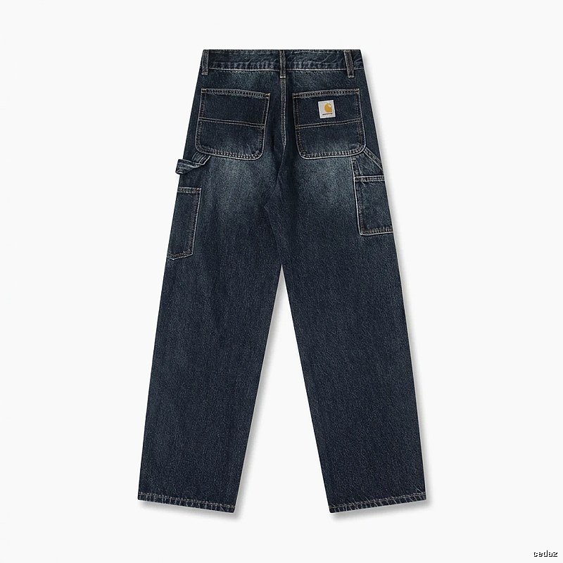 Carhartt workwear style dark denim jeans