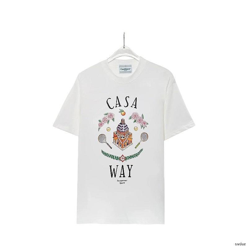 Casablanca printed casual white T-shirt