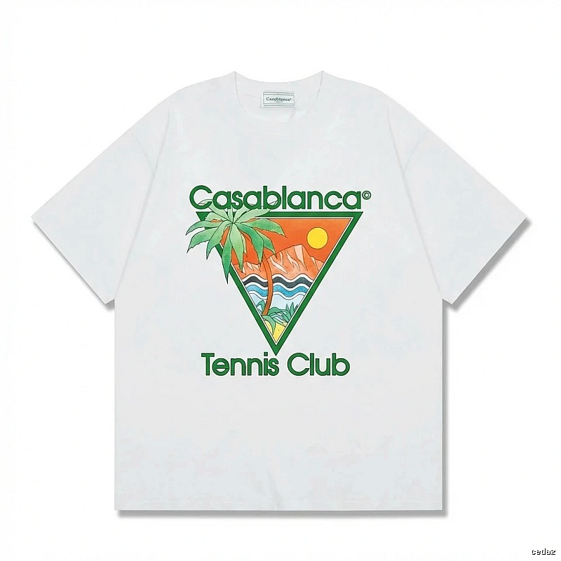 Casablanca Printed Casual White T-shirt
