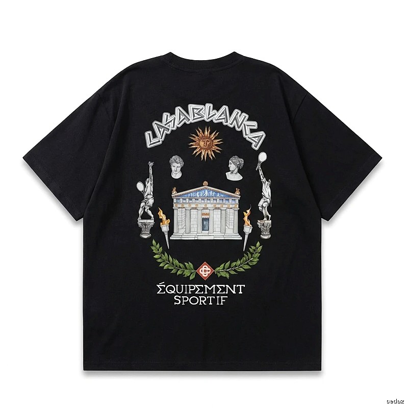 Casablanca retro style black T-shirt