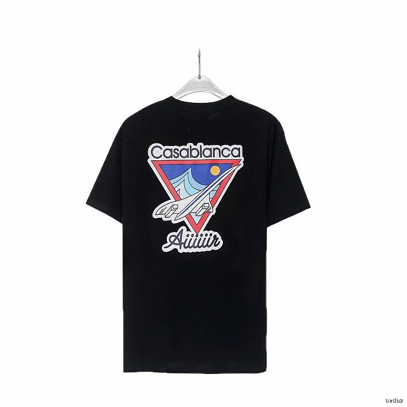 Casablanca trendy brand style black T-shirt