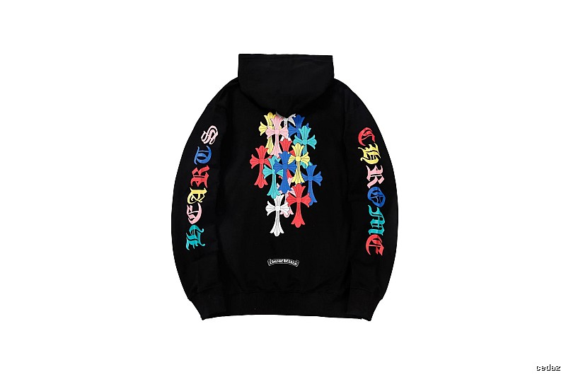 Chrome Hearts 2088-39 Black Cross Graphic Hoodie Resort Wear