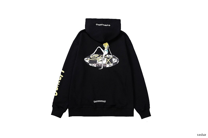 Chrome Hearts 2088-85 Black Cross Graphic Hoodie Fan Wear
