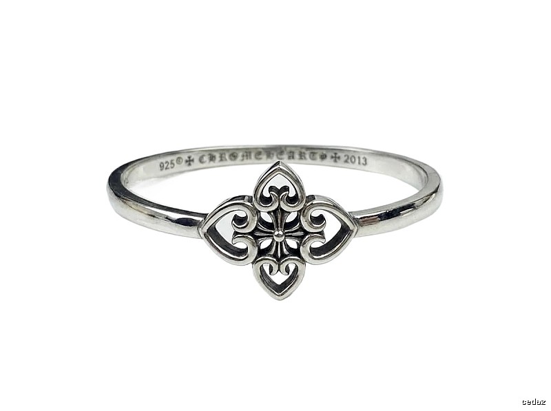 Chrome Hearts Cross Flower Vintage Silver Ring