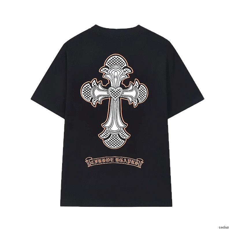 Chrome Hearts Cross Gothic Style Black Short-sleeve T-shirt