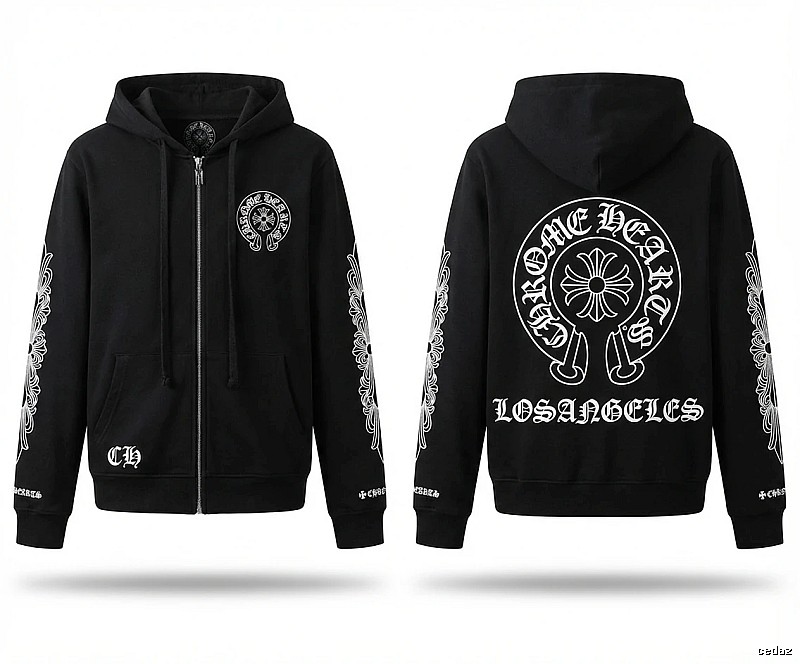 Chrome Hearts dark style black cardigan