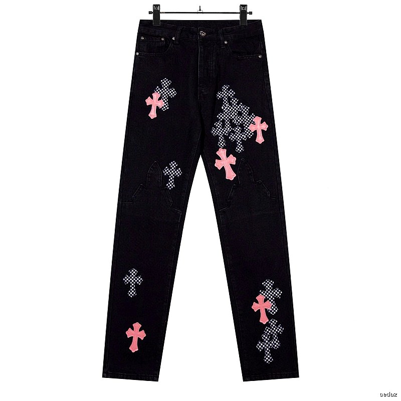 Chrome Hearts Monogram Graphic jeans Light Denim Jeans for Layered Styling