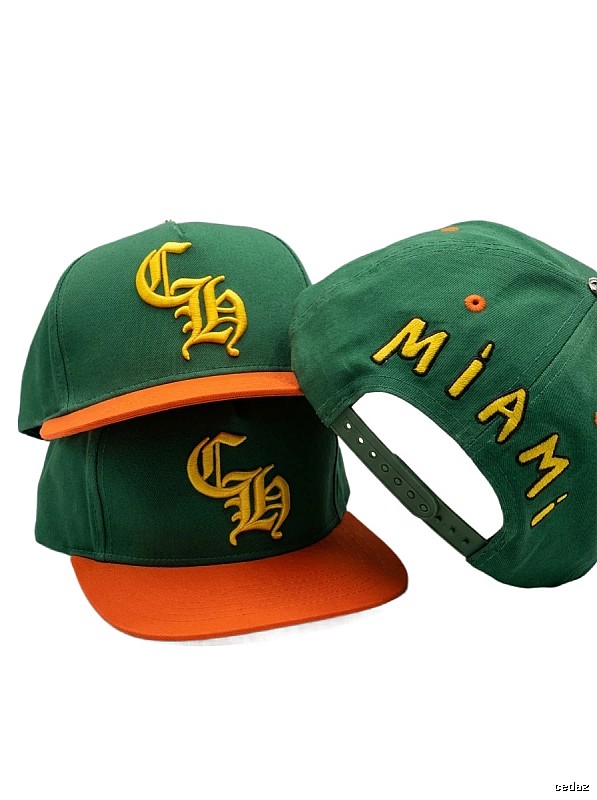 Chrome Hearts Retro Style Green and Orange Hat