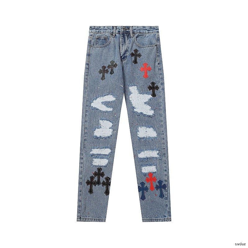 Chrome Hearts Summer Graphic jeans Light Denim Jeans with Clean Finish