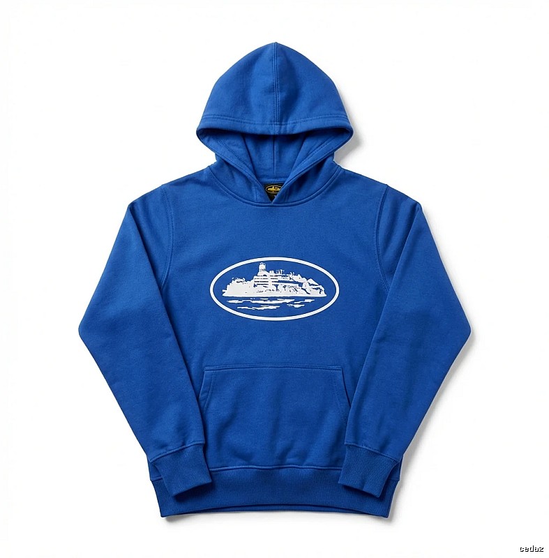Corteiz Boat Logo Trendy Blue Sweatshirt