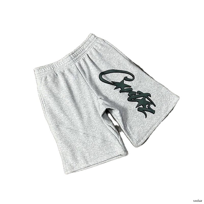 Corteiz letter-style grey shorts