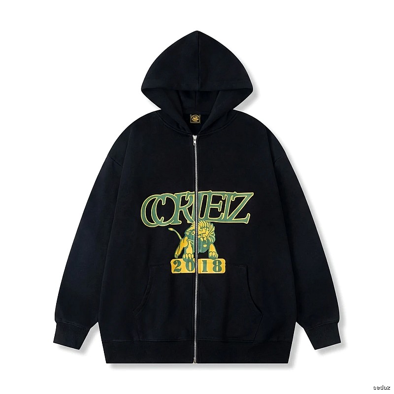 Corteiz Printed Trendy and Cool Black Sweatshirt