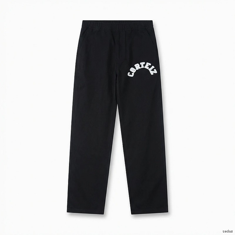 Corteiz retro-style black trousers