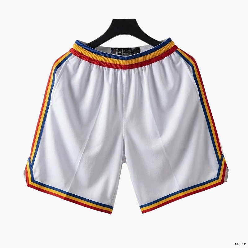 Curry series retro-style white shorts