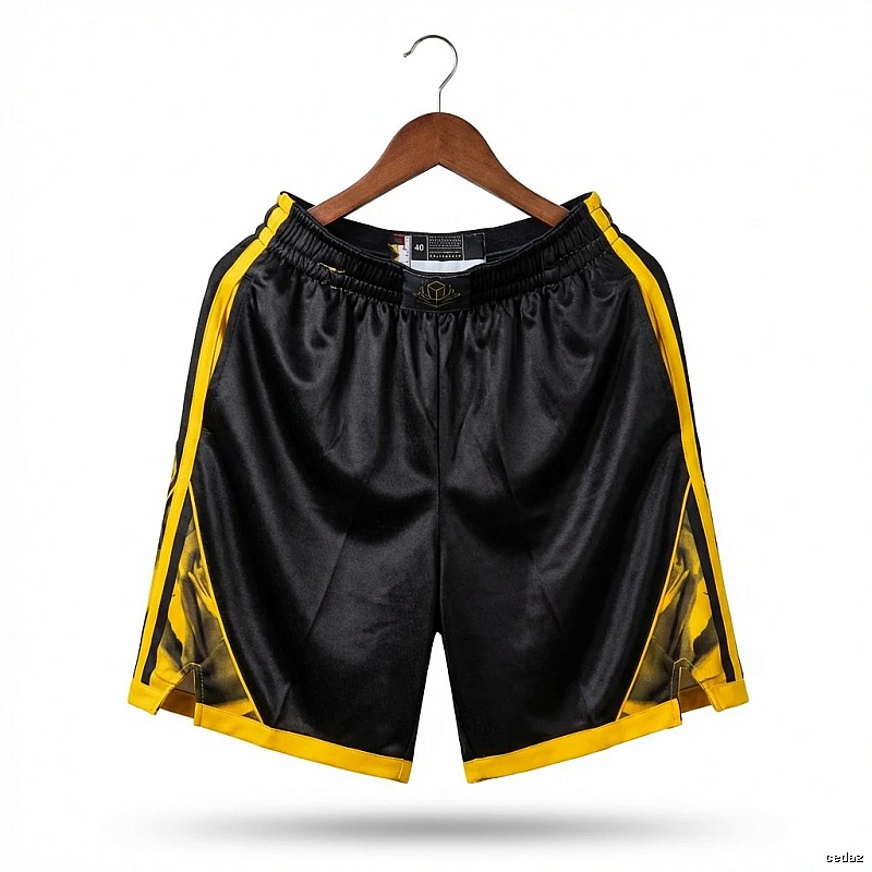 Curry series sporty black and yellow shorts
