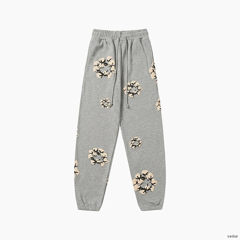 DENIM TEARS Floral Casual Grey Sweatpants