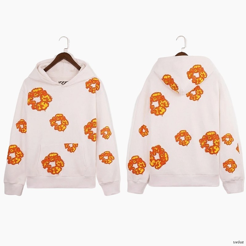 DENIM TEARS Printed Vintage White Hoodie