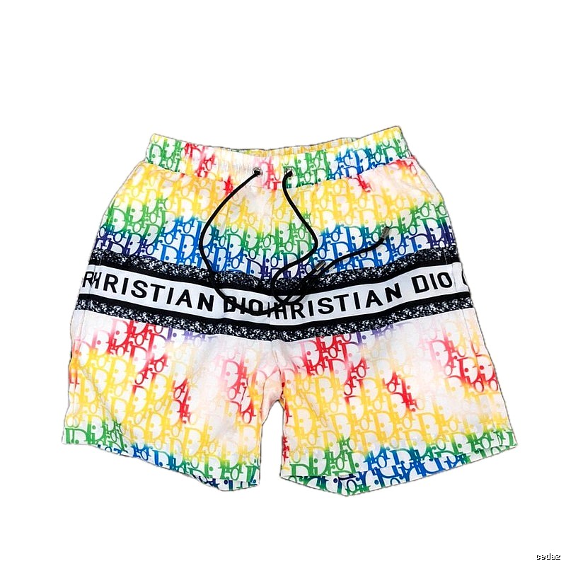 Dior All-over Monogram Print Trendy Cool Style Rainbow Casual Shorts