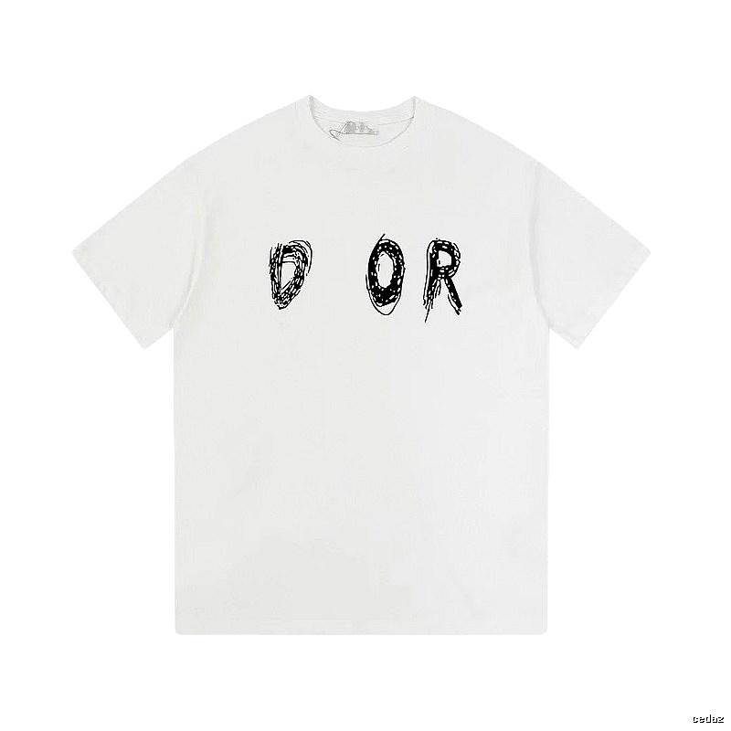 Dior Graffiti Collection Trendy Cool Style White T-Shirt