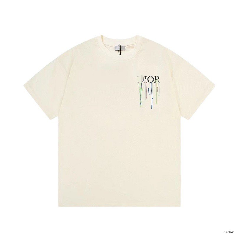 Dior Graffiti Print Street-style Off-white T-Shirt