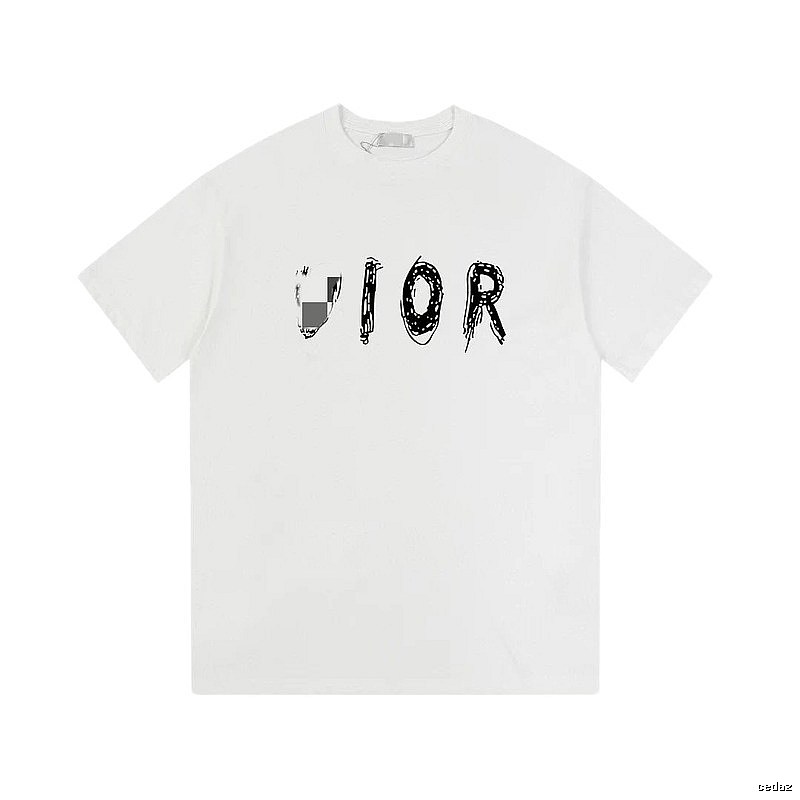 Dior Graffiti Street Style White Short-sleeve T-shirt
