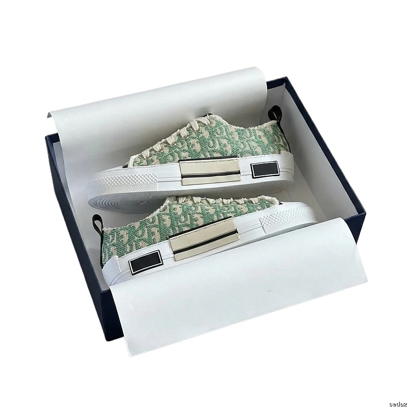 Dior letter-style green and white sneakers