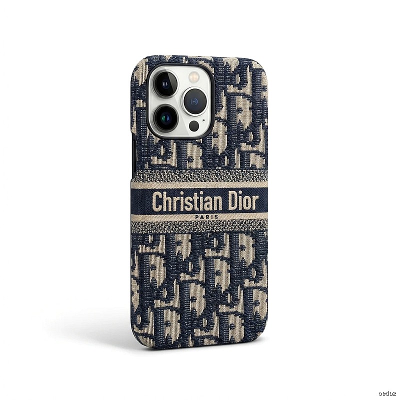 Dior Monogram Dark Blue Phone Case
