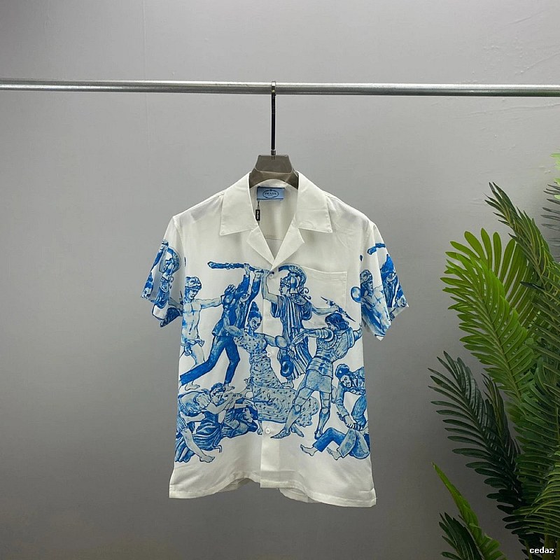 Dior Printed short-sleeve shirt White Button