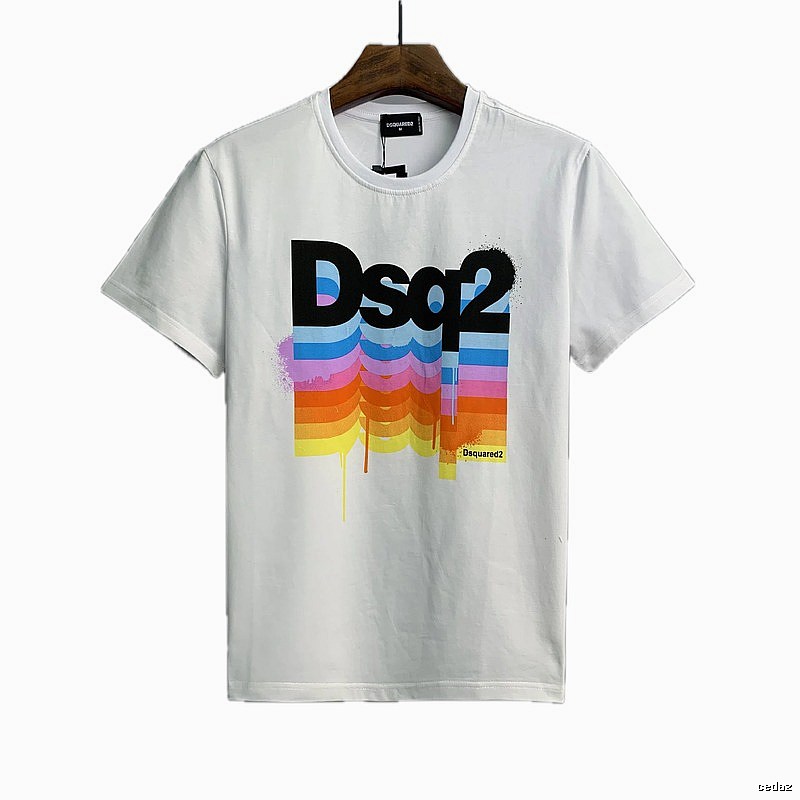 DSQ2 Gradient Print Street Style White T-Shirt