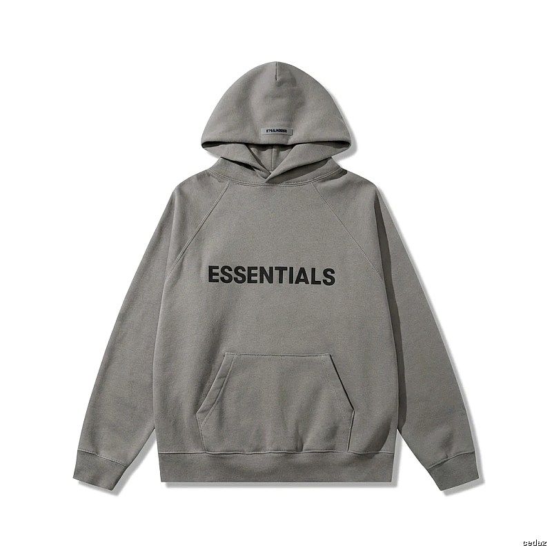 ESSENTIALS minimalist gray hoodie