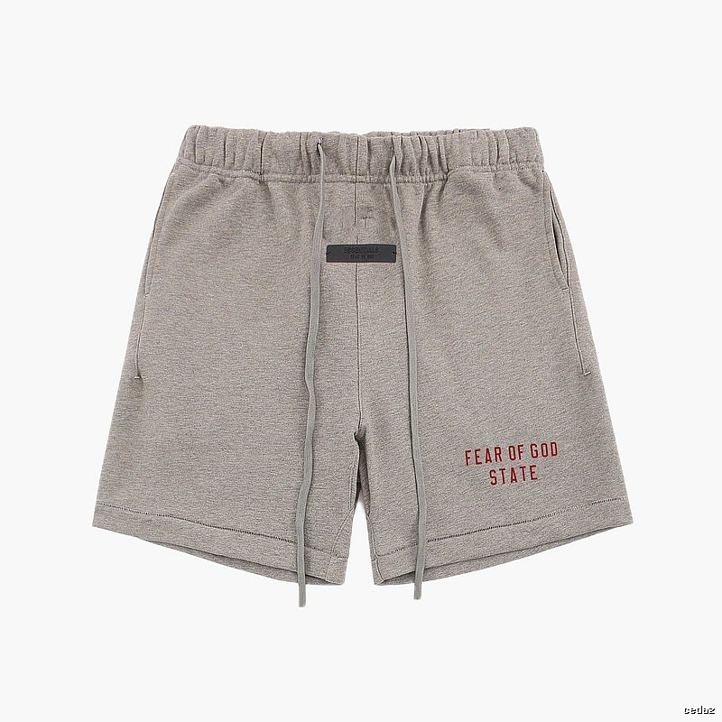 ESSENTIALS minimalist light gray shorts