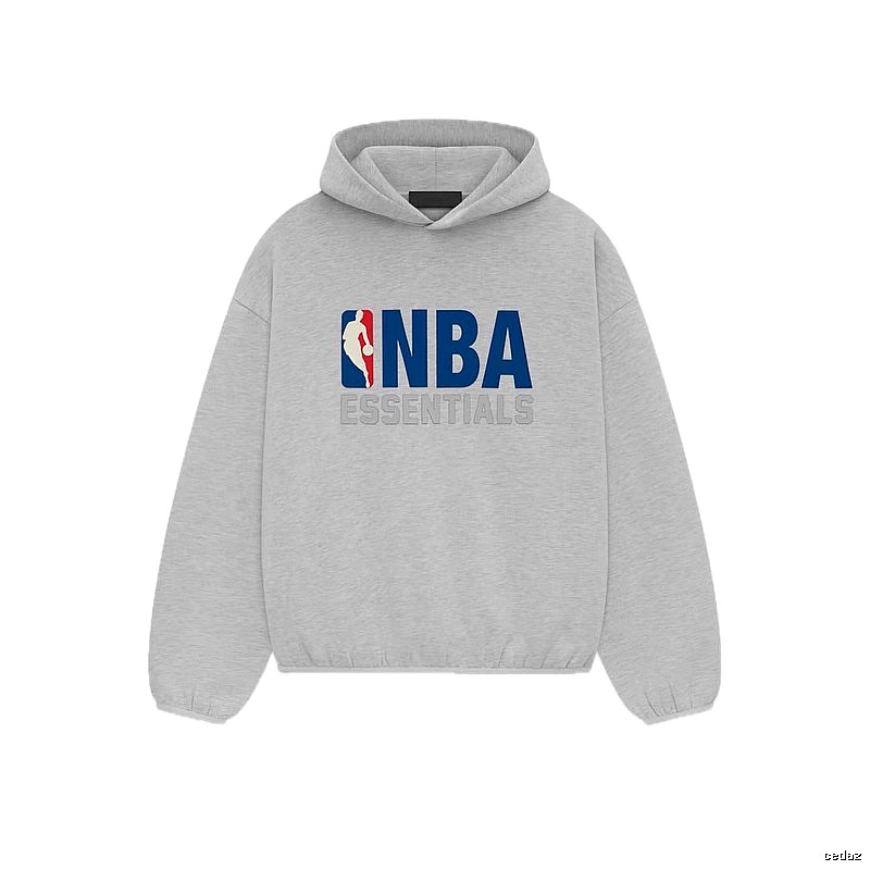 ESSENTIALS NBA-style light gray hoodie