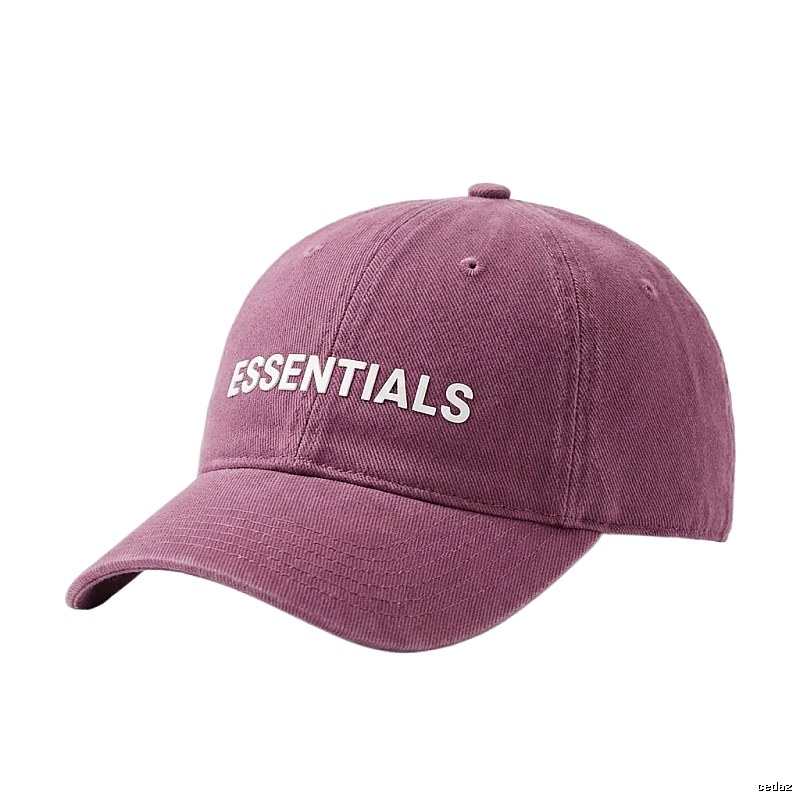 ESSENTIALS Simple Style Burgundy Hat
