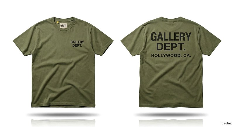 Gallery Dept American Retro Style Green T-shirt