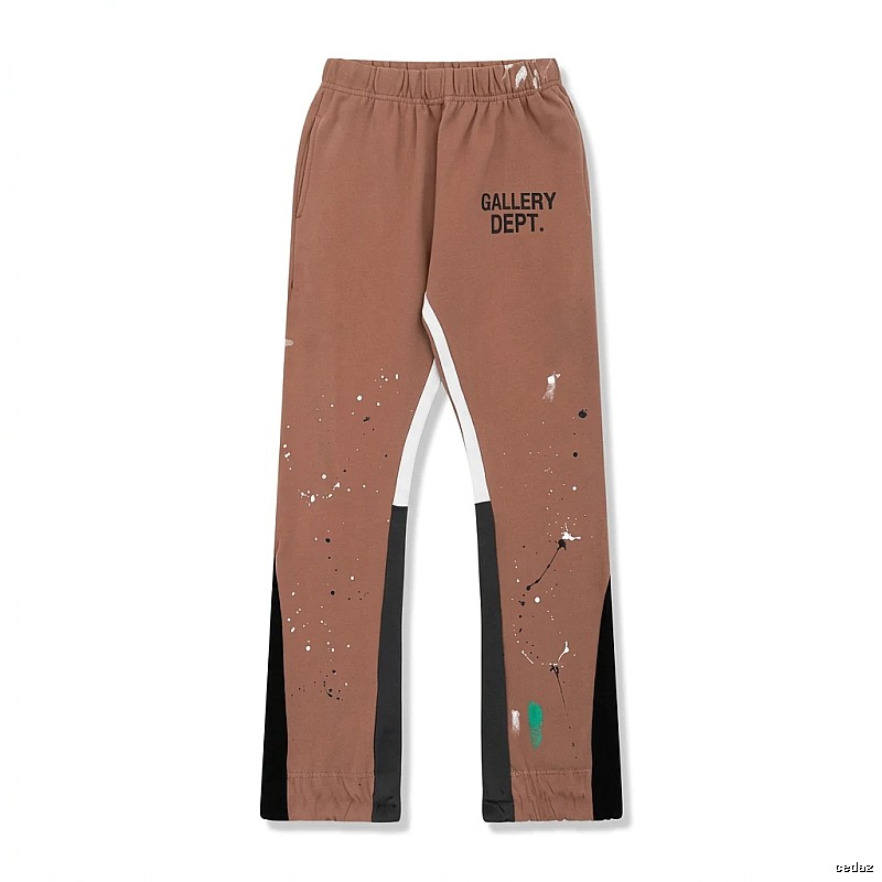 Gallery Dept Graffiti Style Coffee-colored Pants