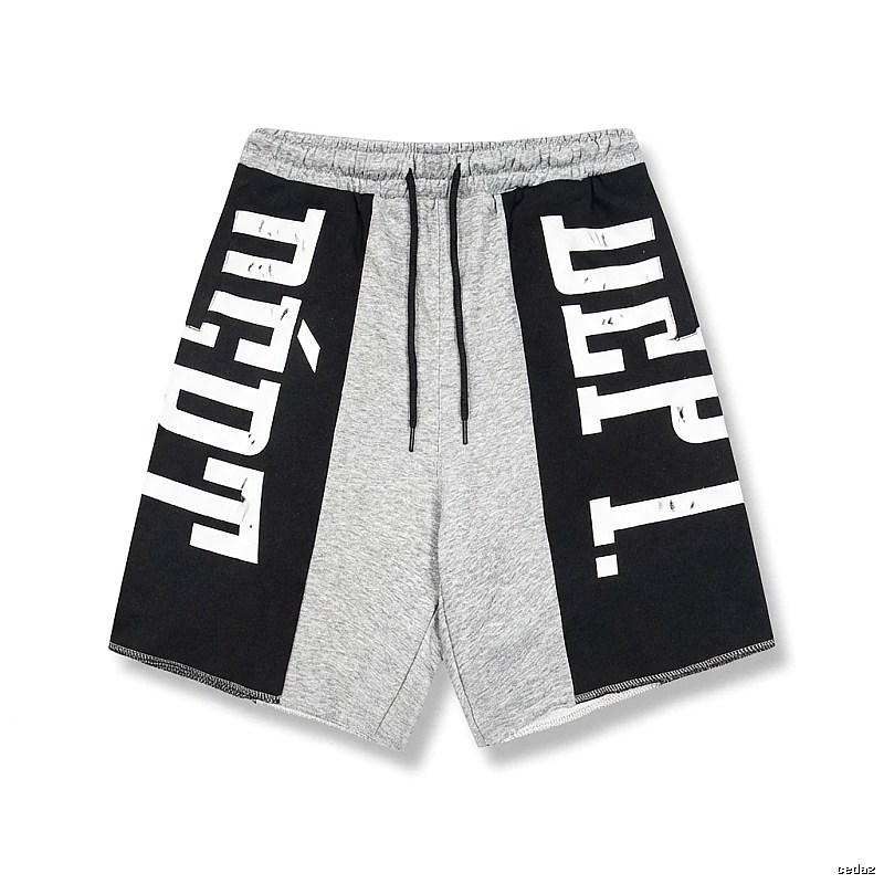 Gallery Dept. letter-print grey and black shorts