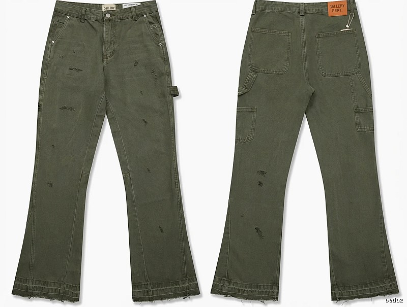 Gallery Dept. workwear style dark green pants