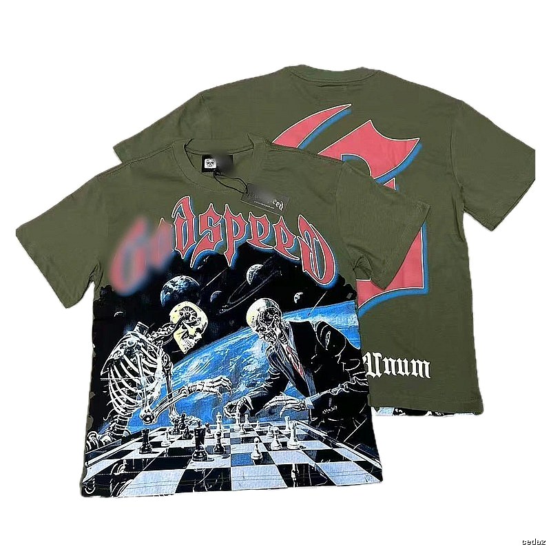 Godspeed Skull Duel Dark Style Army Green T-Shirt