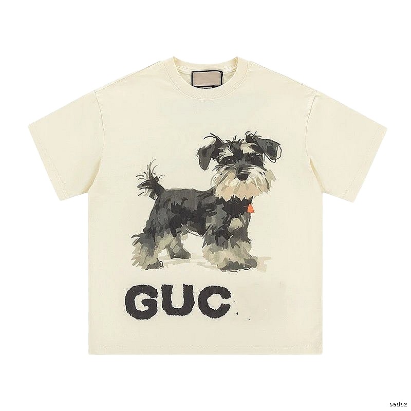 Gucci Schnauzer Print Vintage Off-white T-shirt