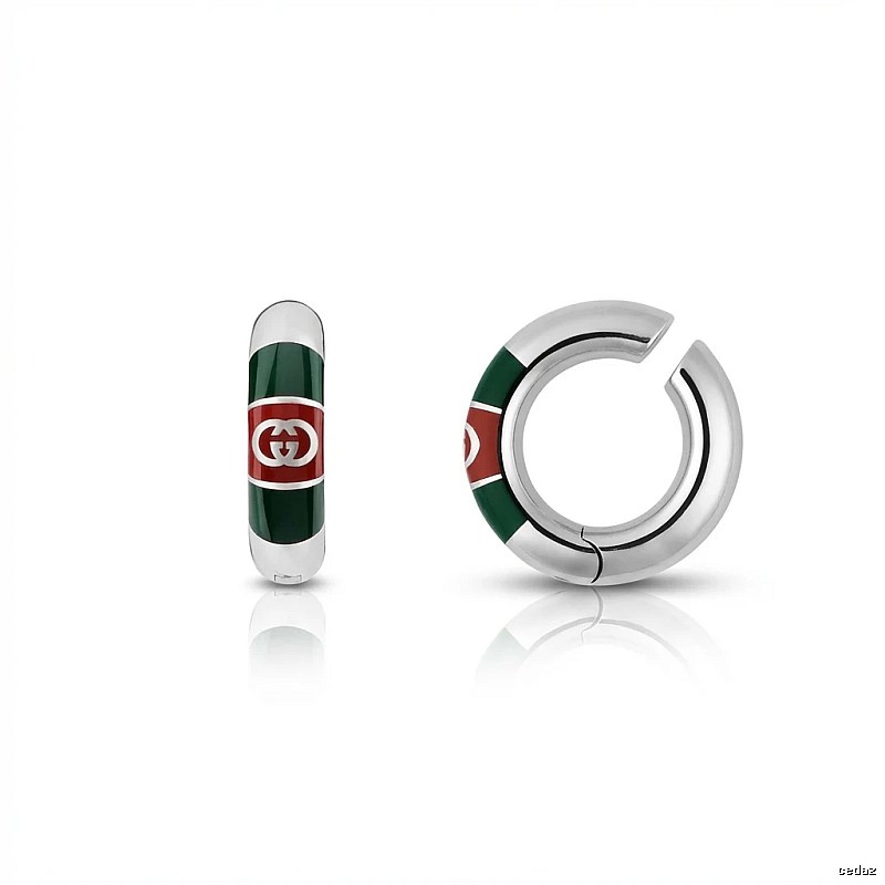 Gucci's classic red and green earrings.