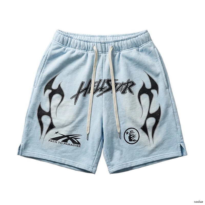 Hellstar dark style light blue shorts
