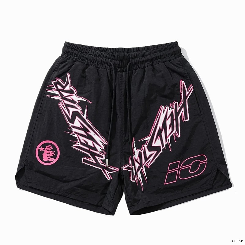 Hellstar trendy and cool style black shorts