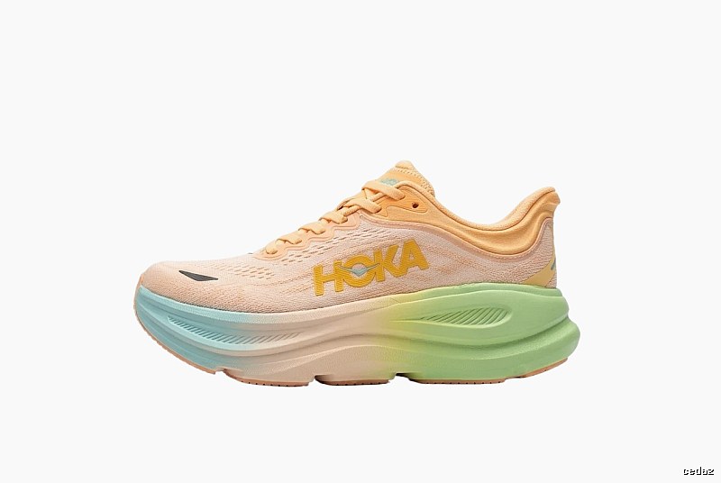 HOKA retro - style gradient - colored running shoes