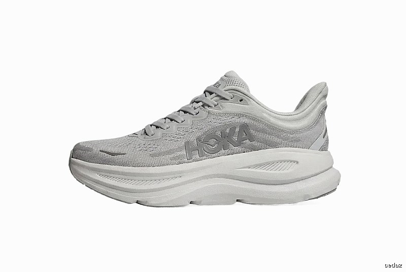 HOKA Trendy Gray-White Athletic Shoes