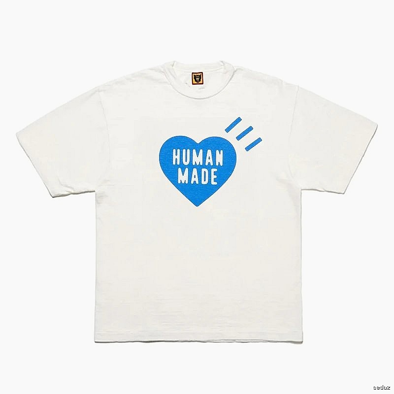 Human Made Resort Heart logo T-shirt Black Green Human for Travel Looks