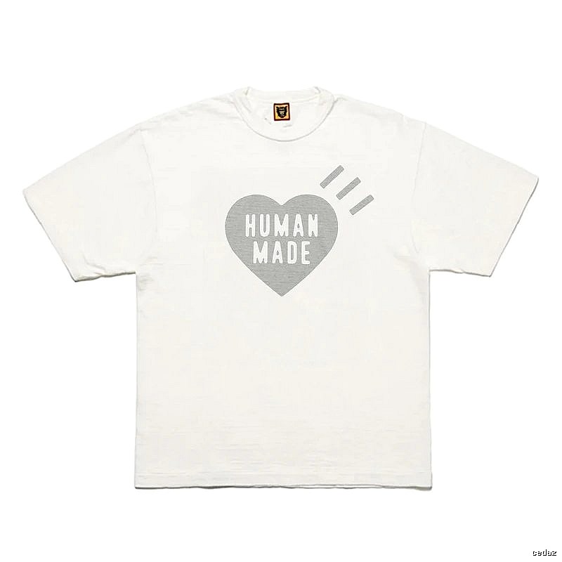 Human Made Statement Heart logo T-shirt Black Green Human for Easy Pairing