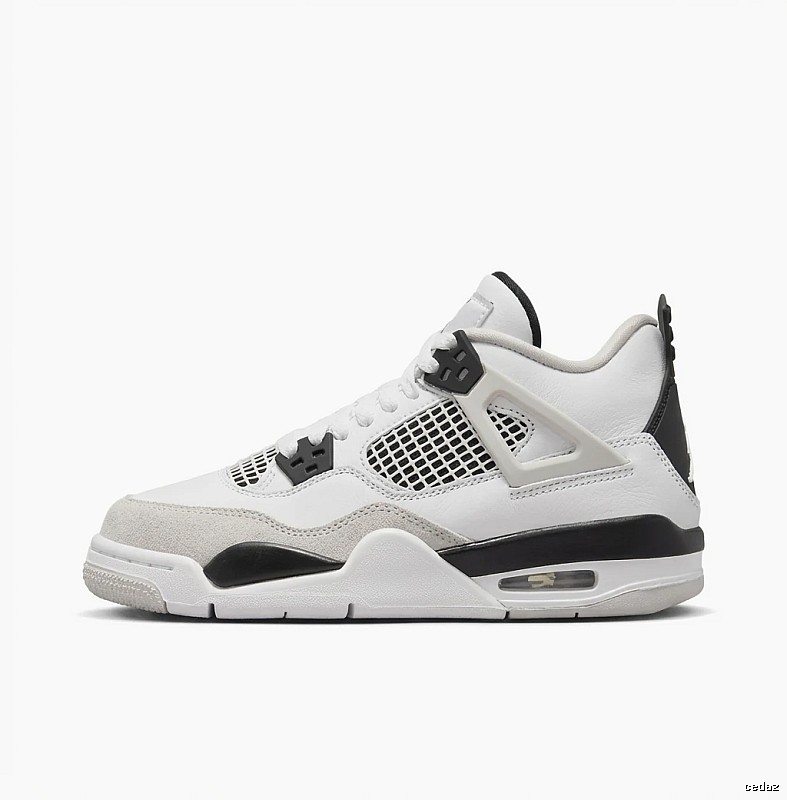 Jordan 4 black, white and grey trendy sneakers