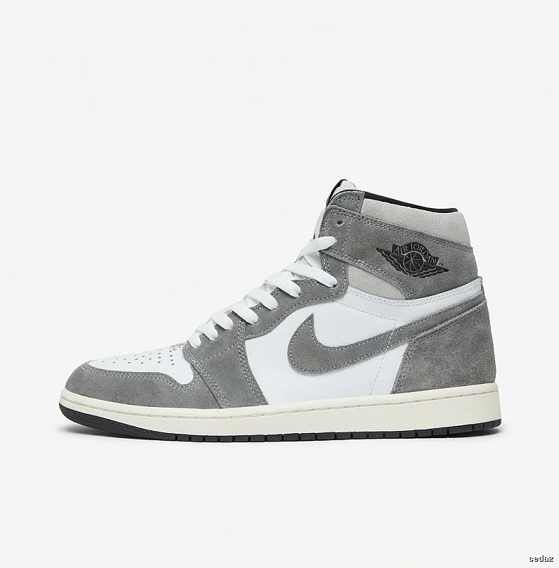 Jordan AJ1 High Top Grey, White and Silver Shoes