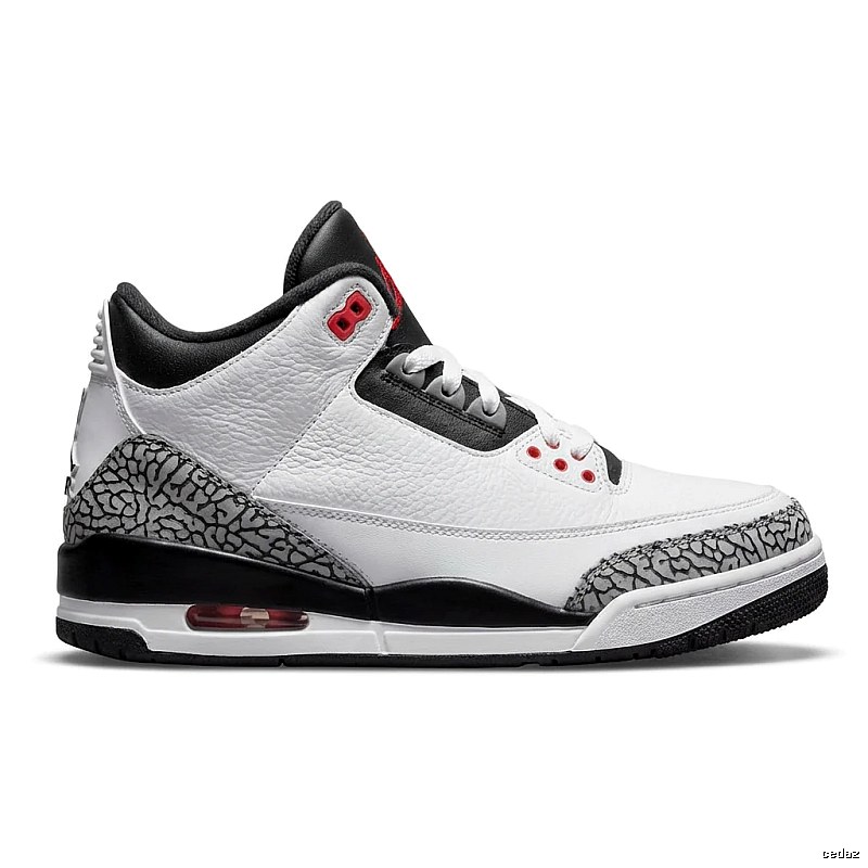 Jordan AJ3 black and white retro style sneakers